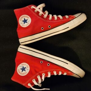 Converse Unisex Red High-Top Sneakers